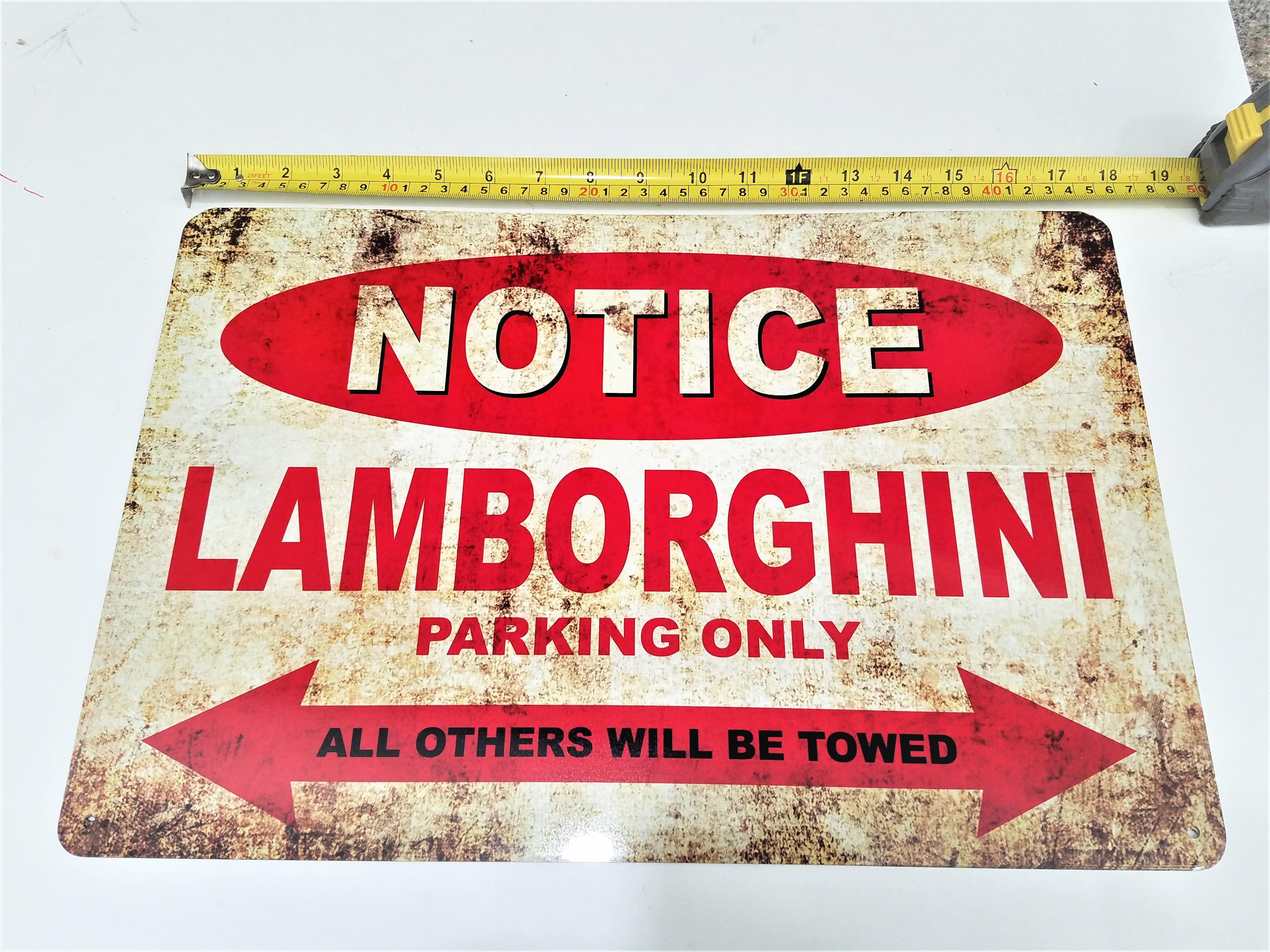 Blechschild 30 x 20 cm Warning Lamborghini  Parking Only
